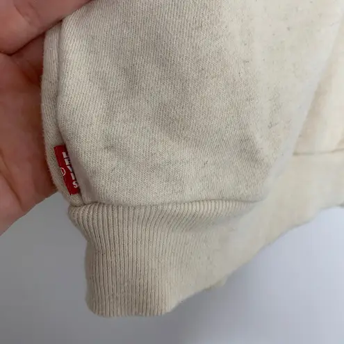 Ganni X Levi's Oversized Graphic Crewneck Sweatshirt XS Womens Oat New