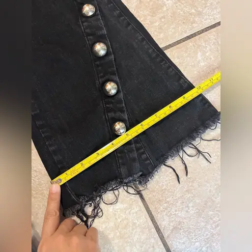 Rachel Roy Black Stretch Denim Studded High Waist Crop Flare Jeans Women's Sz 32