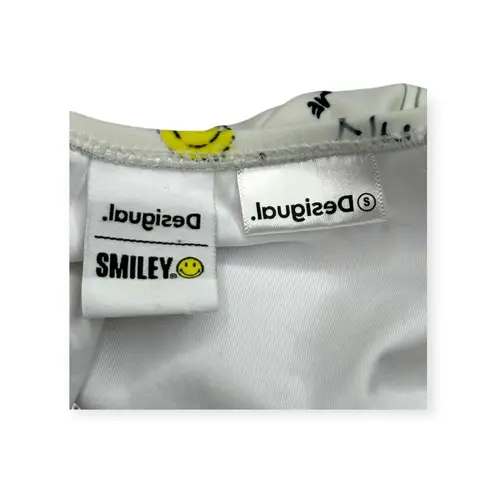 Desigual new x Smiley® ☻︎ One Piece Smiley Graffiti Swimsuit ☻ White ☻︎ Small