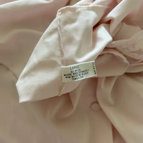 VINTAGE SHADOWLINE Nightgown Pink Button Up Short Sleeve thumbnail 9