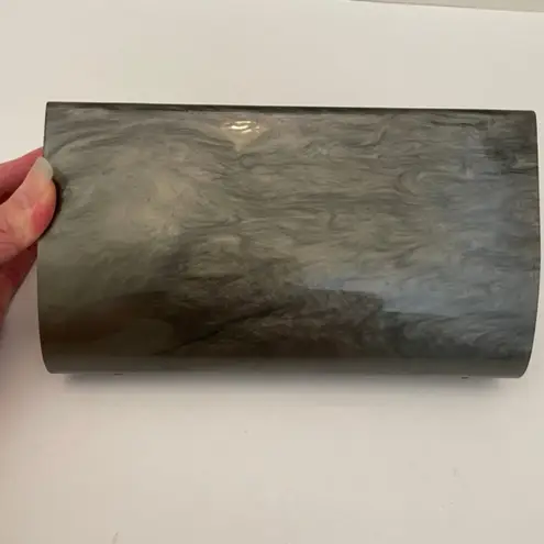 1950's Bakelite/Lucite Acrylic Oyster Gray Box Clutch