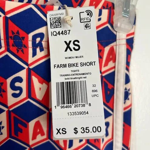 Farm Rio NWT Adidas Women's Printed 3-Stripes Bike Shorts