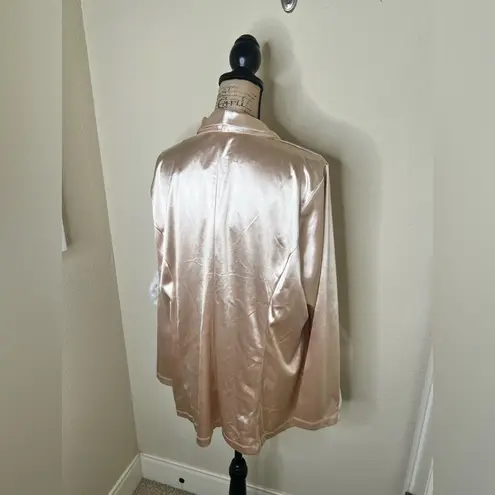 NTM: Savanna Jane NWT Satin Champagne Colored Soft Blazer Size 1X Gold