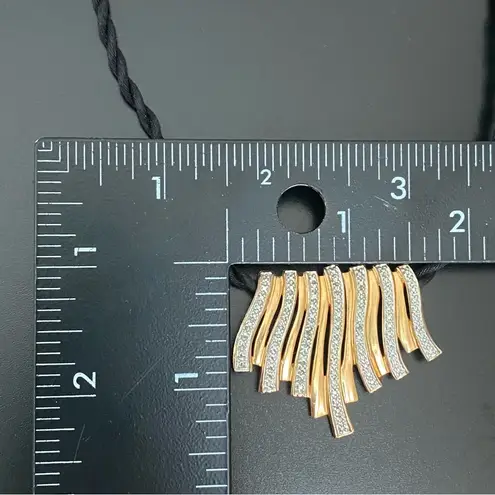 Ross Simons Vintage Vermeil Gold Over 925 Sterling Silver Pave Pendant Necklace