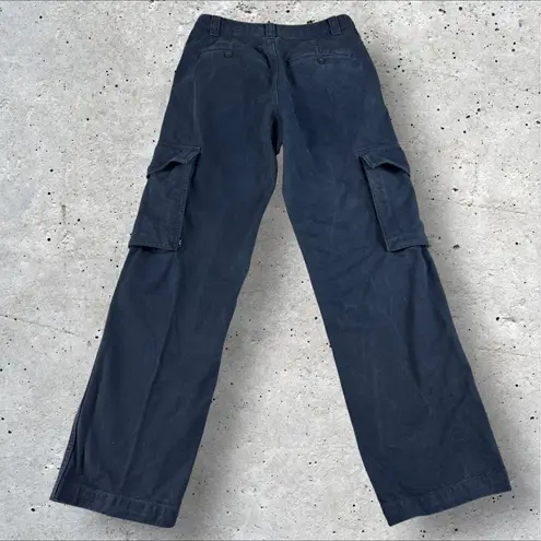 Aritzia TNA Supply Trooper Cargo Pant Sz 4 Women Relaxed Mid Rise Cotton Blue‎ Blue