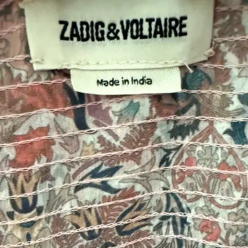 Zadig & Voltaire Zadig & Voltaire Raya Mousseline Mini Kale Dress Multicolor Size Medium