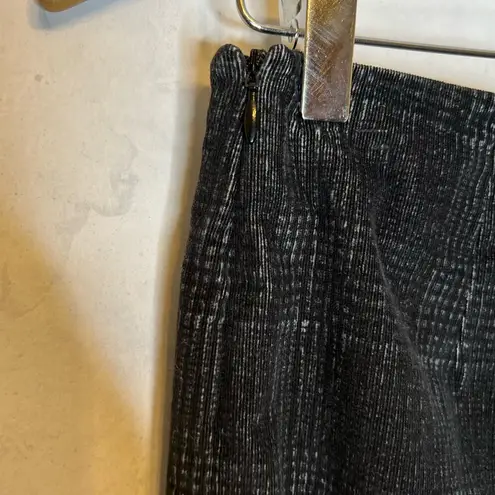 Piazza Sempione Audrey black plaid velvet high waisted straight leg ankle pants