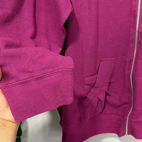 NWT Avenue Women's Thermal Magenta Zip - Image 3