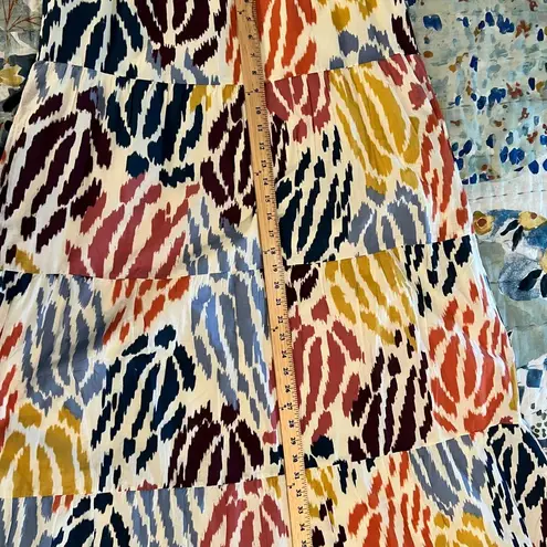 T Tahari M Multicolor Sleeveless Maxi Dress Abstract Tiered Halter