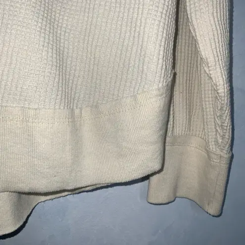 Wonderly Beige “Long John” Look Split Neck Long Sleeve Pullover Top L