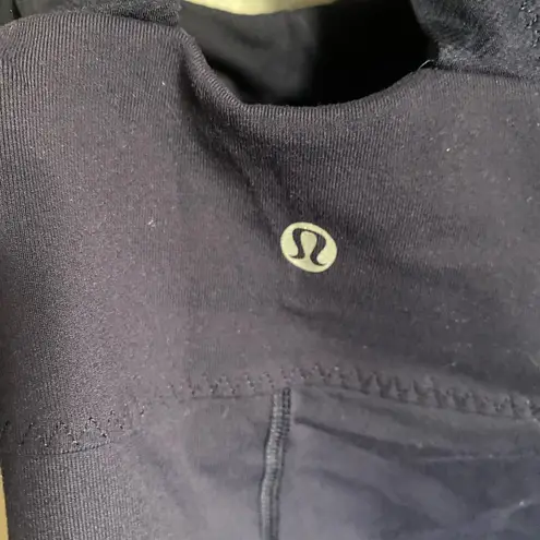 Lululemon  Scoop Me Up Navy Blue Tank Top Built in Bra Medium Athletic Lounge Gym