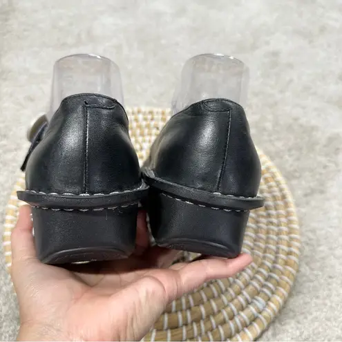 Alegria Women’s Leather Paloma Sea Turtle Clogs Mary Jane in Black Nappa 39/US 9