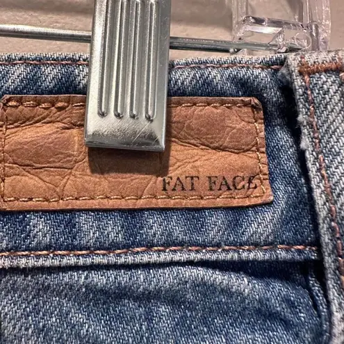 FatFace Women's Newham Straight Leg Denim Jeans Size Us 6 Regular Blue