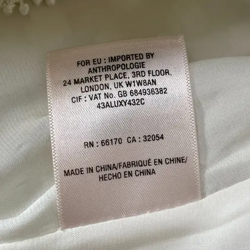 Moulinette Soeurs Anthropologie Marli Dress Cream Jacquard Optional Straps Sz 10