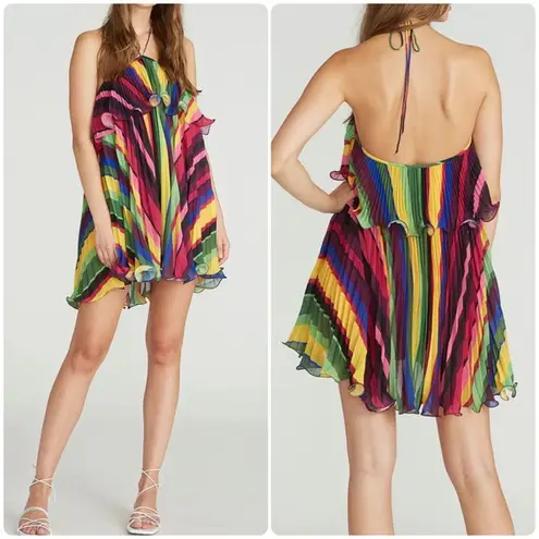 AMUR Sevyn Mini Halter Dress Pink Size 12