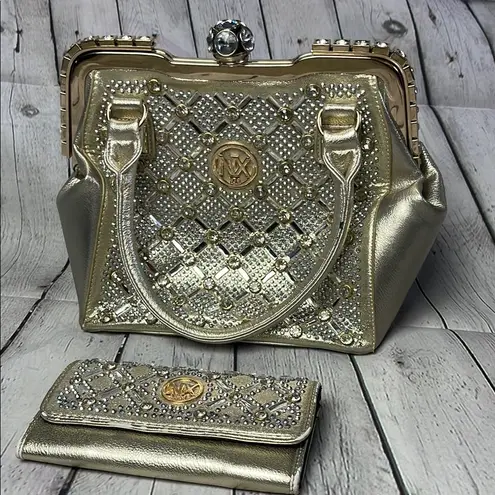 NX Shoulder Bag and Wallet Set Gold