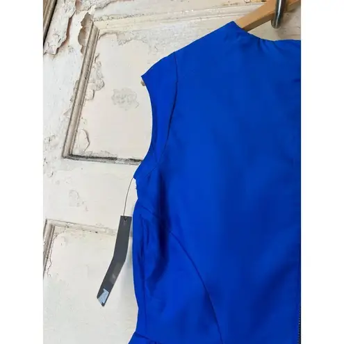 Mossimo womens crew neck cap sleeve cobalt blue skater dress NWT XS