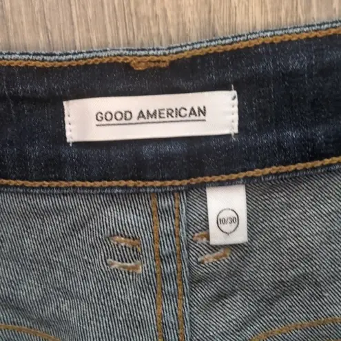 Good American  Distressed High Waist Cutoff Fringe Shorts Size 10/30