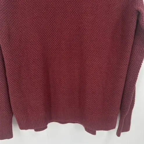 Max Studio  Women’s Textured Cowl Neck Cranberry Red Cozy Sweater Size Medium - Image 8