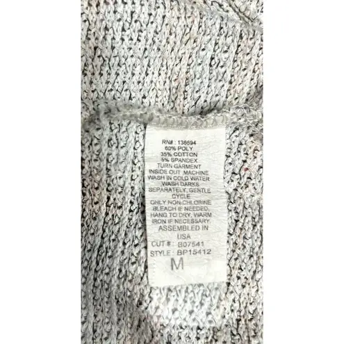 Blu Planet Gray Tribal Knit Top Southwestern Aztec Boho Festival Shirt Sz Medium