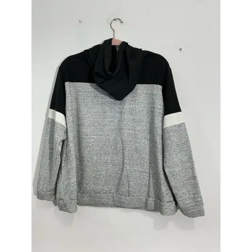 Womans Just Bee Sweatshirt Gray Black Pullover With Hood 1x
