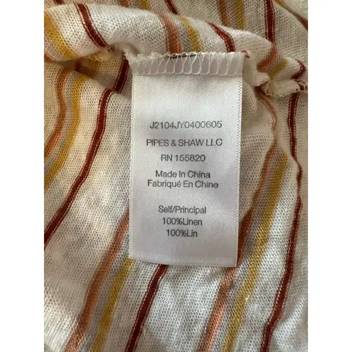 Veronica Beard Jeans Arion Striped Linen Muscle Tee Size S