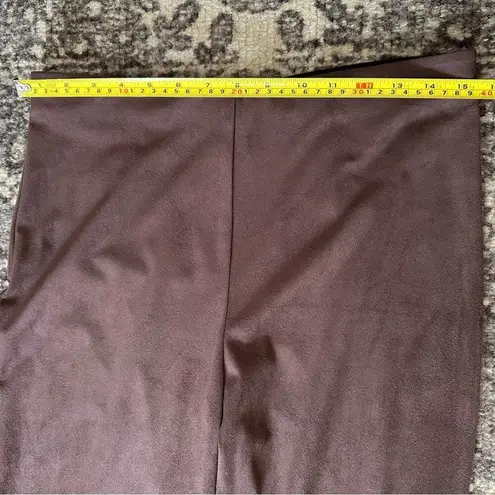 Equestrian Brand Vintage Women’s L Brown Micro Suede Pull On Straight Leg Pants Size L