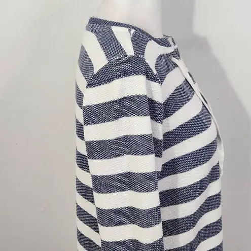 D&Co. Navy and White Striped Knit Top Size XXS Preppy Navy Stripe Top Blue