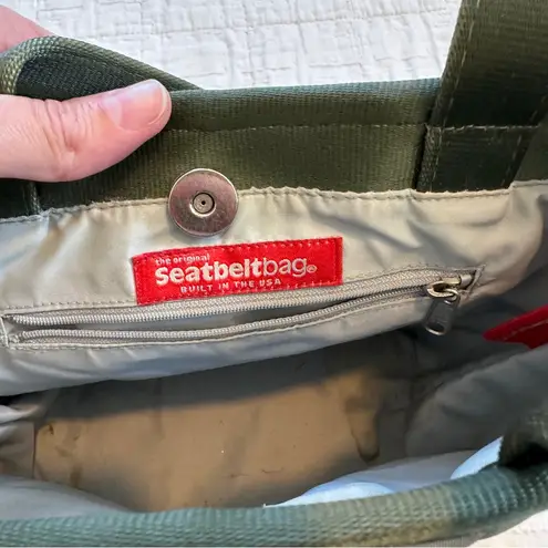 Vintage Harvey’s The Original Seatbelt Tote Bag Dark Green