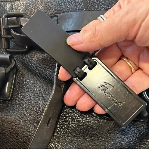 JOY GRYSON Nyla Black Supple Pebbled Leather Purse/Satchel/Crossbody Bag