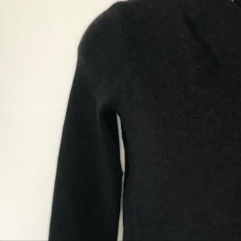 Lida Baday Charcoal Gray Wool Asymmetric Zip Cropped Jacket Size 4