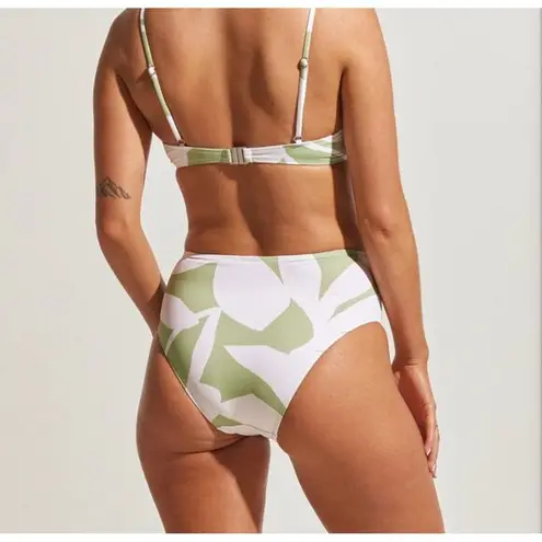 NWT Poolside Paradiso Palm Islander Hi Waist Swim Bottom Size Large 12 Green