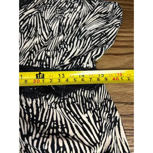 Vintage Delta Burke 2X Lace Trim Slip Dress Chemise Zebra Print Lingerie Plus Black Size XXL