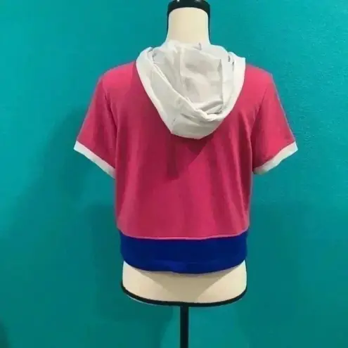 Tommy Hilfiger  cropped hooded sports shirt in size medium