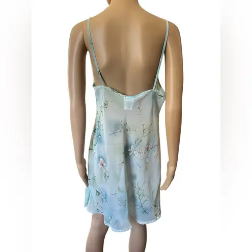 secret treasures Vintage Y2K Blue Green Fairy Ethereal Dreamy Floral Sip Dress