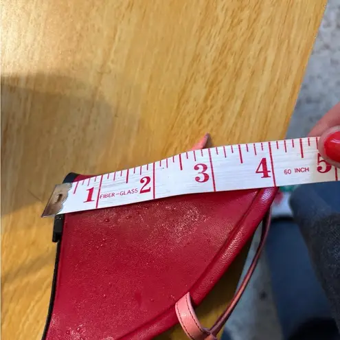 L.K. Bennett red heel red bow with sling back strap 9.5 Pink