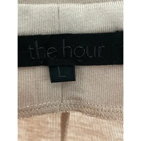 The Hour Piper Asymmetrical Neckline Taupe Tank Top size Large Size M