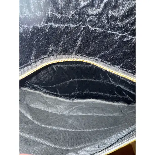 Black gold Velvet Cat Backpack Gold Accent School Travel Bag whimsi Y2K