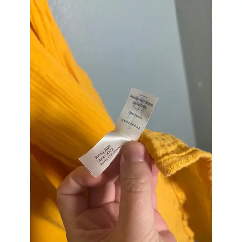 Marine layer Women's Valencia Midi Wrap Dress Golden Yellow Size XS