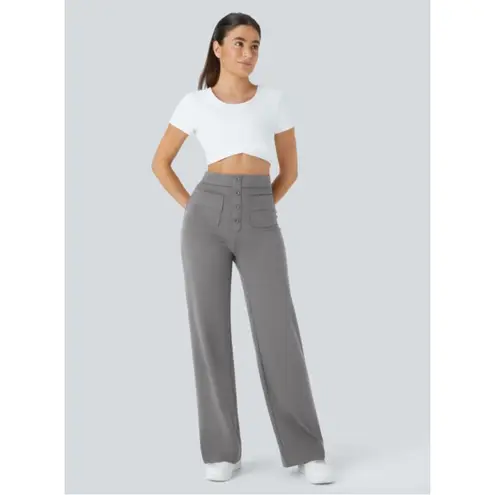 Halara NWT High Waisted Pockets Straight Leg Casual Pants Size M