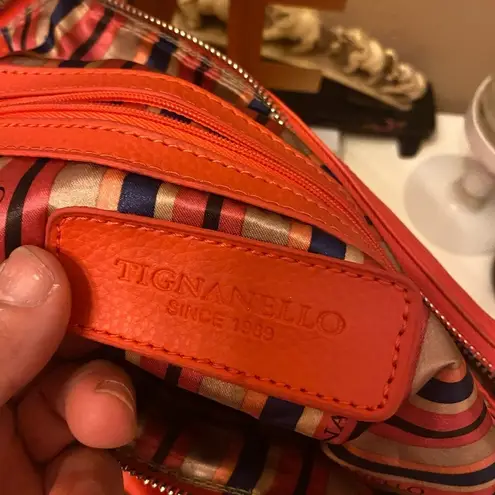Nwot TIGNANELLO CORAL/TANGERINE COLORED HANDBAG Orange