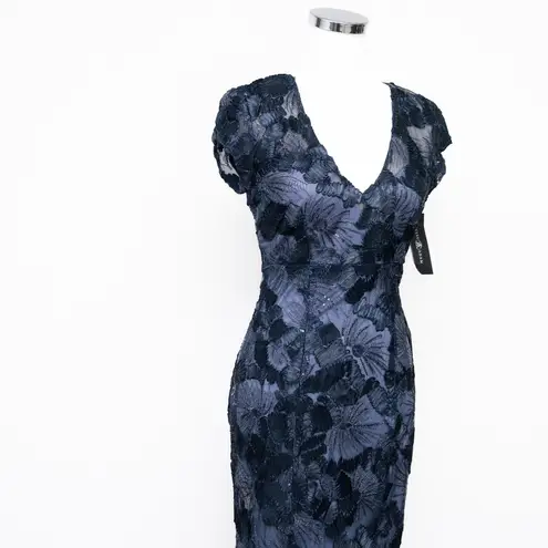 Betsy and Adam - Flower Embroidered Cap Sleeve Gown