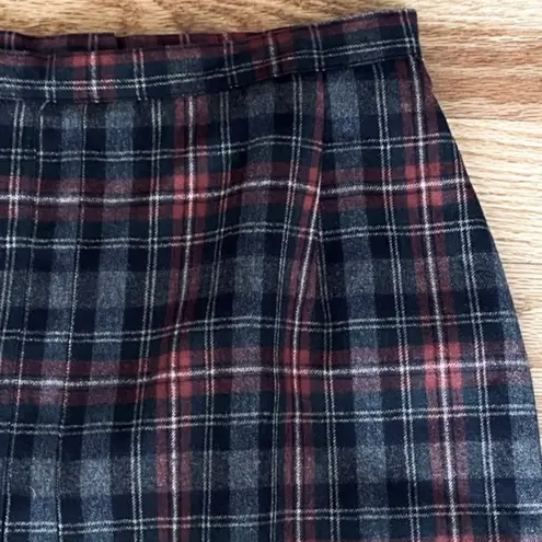 Susan Bristol Vintage 70s Plaid Skirt Wool Bristol Tartan Country Straight 14