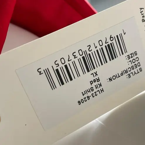 Retrofete Women’s Kit Shirt in Red Button Front Long Sleeve Sz XL