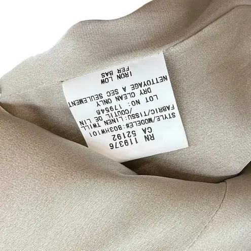 Helmut Lang Cropped Blazer Jacket in Aritfact Linen Blend Beige Size 2
