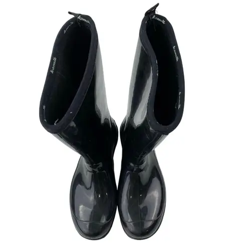 Kamik  Marina Women's Black Synthetic Rubber Round Toe Mid Calf Rain Boots Size 7