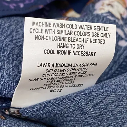 June and Hudson Floral Blouse Long Sleeve Top M