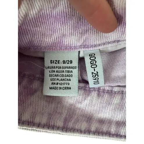 Flying Angel Women’s Wide Leg Jeans 9/29 Lilac Purple Acid Wash Denim Y2K Style