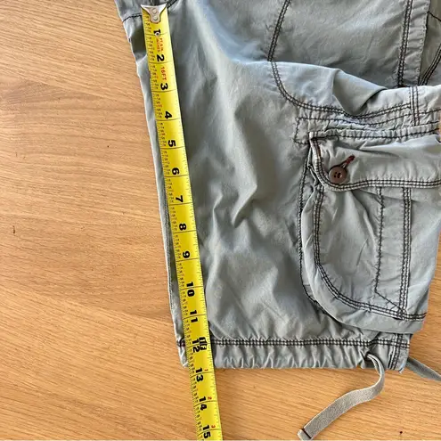 Y2K VTG Polo Jeans Co Ralph Lauren Bermuda Cargo Shorts Green Size 4 100% Cotton