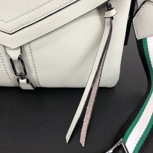 Botkier Trigger Flat Zip Crossbody Bag Detachable Nylon Strap in Soft Sage NWT